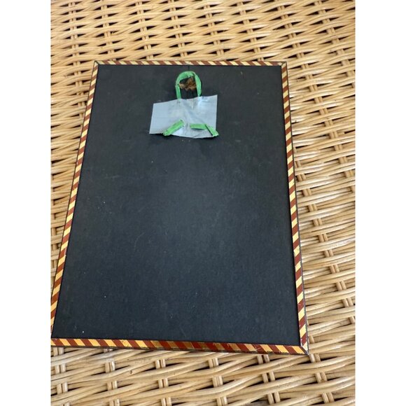 Vintage 40's Reverse Painted Victorian Couple Toddle Convex Glass Picture - Picture 7 of 8